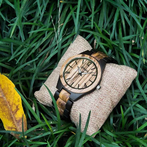 Miniatura 5 de Bymax - Reloj de pulsera analógico de cuarzo japonés hecho a mano con caja de regalo