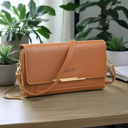 Miniatura 8 de Pequeñas bolsas cruzadas para mujer, cartera de cuero para tarjetas de crédito, cartera con correa de hombro ajustable para mujer.
