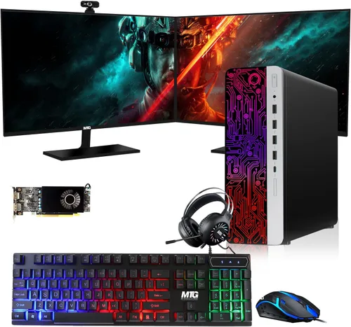 Miniatura 10 de PC de escritorio HP G3 para juegos, Intel Core i5 de 4ª generación, gráficos GT 1030, 16 GB de RAM, SSD de 1 TB, monitor curvado MTG nuevo de 24