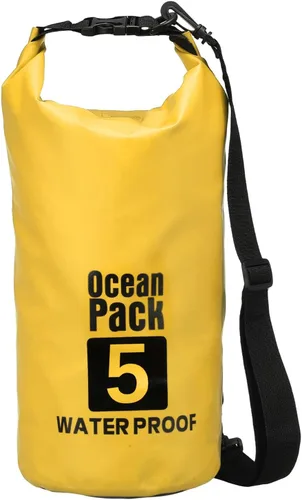 Miniatura 20 de Bolsa seca impermeable, 5 L, ajuste para mujeres y hombres, bolsas a prueba de agua, mochila flotante ligera de almacenamiento en seco con silbato