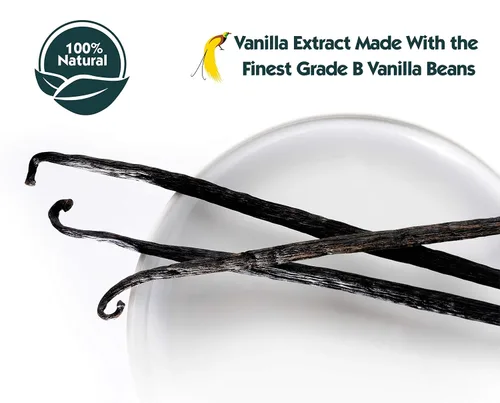 Miniatura 4 de Extracto de Vainilla Pura de 16 oz - 100% Extracto de Vainilla Real - Para Cocinar, Bebidas y Postres - 100% Vegano, Sin Azúcar y Kosher - Libre