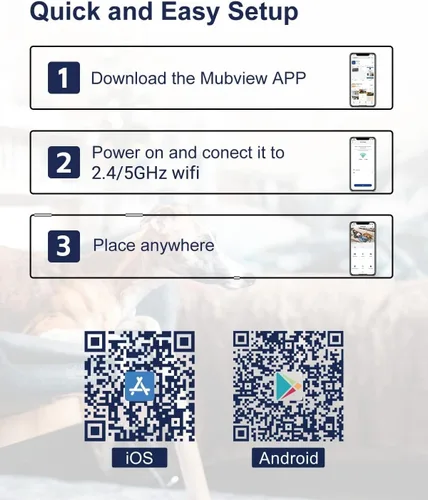 Miniatura 9 de MUBVIEW - Cámaras para seguridad del hogar, WiFi 2.4/5GHz 2K interior con cable para bebé/mascota con aplicación para teléfono, visión nocturna, Un