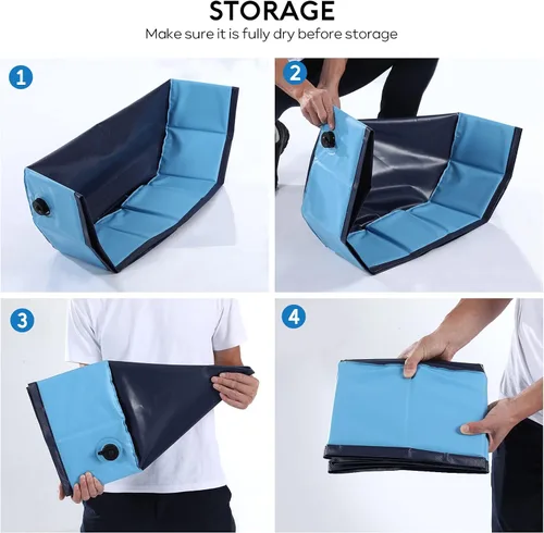 Miniatura 5 de Piscina para perros – Piscina plegable de plástico duro para niños, 63 x 12 pulgadas, piscina portátil de PVC para perros, piscina para interiores