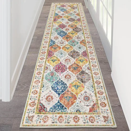 Miniatura 49 de HEBE Alfombra Pasillo 2'x10' Lavable Vintage Desgastada Alfombras de Área Antideslizante Alfombra de Lavandería Boho Alfombras de Piso para Pasillos