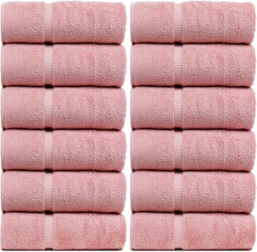 Miniatura 13 de Luxury Hotel & Spa Collection - Toalla ecológica de 100% algodón turco de 27 x 54 pulgadas (27 x 54 onzas), de secado rápido, para baño, borde