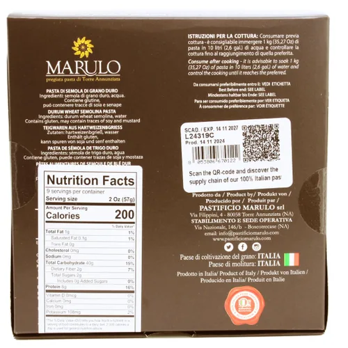 Miniatura 2 de Pasta Penne, pasta de corte bronce hecha en Italia 1.1 libras (17.64 oz), pasta italiana gourmet, sémola 100% dura sin OMG, pasta italiana
