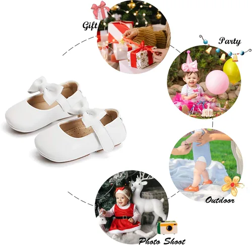 Miniatura 164 de Felix & Flora Zapatos de bebé de suela suave - Zapatos de bebé para caminar, mocasines, suela de goma, zapatos de cuna