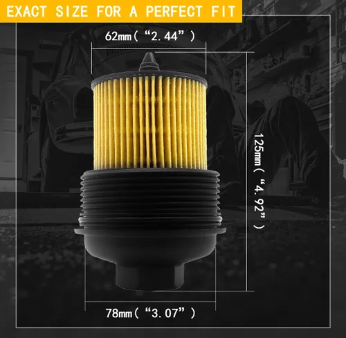 Miniatura 2 de Ensamble de Filtro de Aceite de Motor y Tapa OXCANO Reemplaza 12605565 PF458G Compatible con Pontiac G5 G6 Grand Am Pursuit Solstice Sunfire