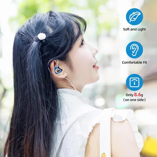 Miniatura 4 de SHANLING SONO - Auriculares intrauditivos con cable, monitor de oído de alta resolución 2DD+1BA IEMs, auriculares híbridos triple dinámicos sin Azul
