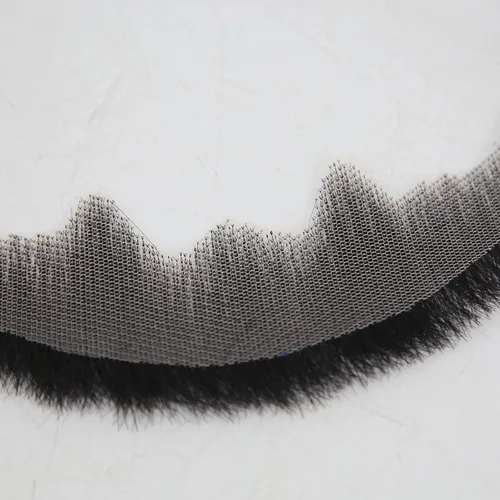 Miniatura 7 de Extensión de barba facial de cabello humano, bigote negro, disfraz de barba falsa para adultos y hombres, maquillaje realista de encaje, barbas
