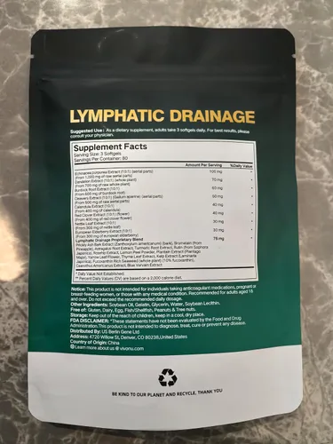 Miniatura 9 de Suplemento de drenaje linfático, 240 cápsulas blandas, suplemento de apoyo del sistema linfático de 4275 mg para mujeres y hombres, mezcla