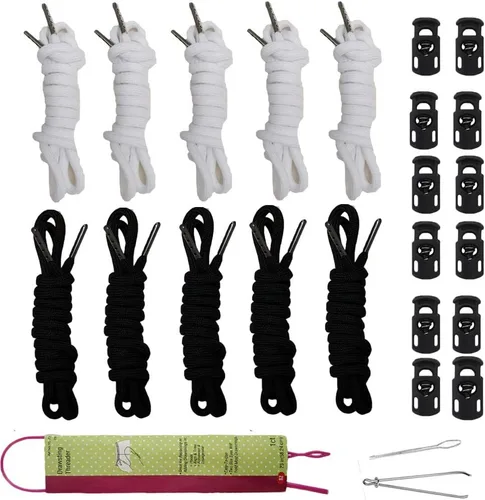 Paquete de 12 cordones de repuesto para pantalones deportivos, pantalones cortos, sudaderas con cordón y cierres de cordón de 51 pulgadas de largo