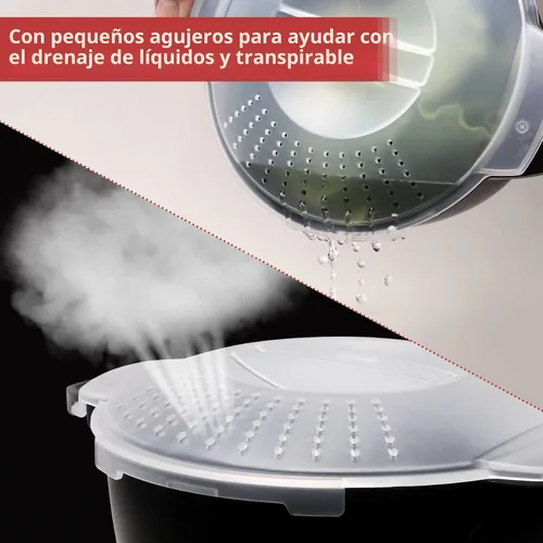Miniatura 5 de Utensilios de cocina micro profesionales pequeños de 1 cuarto de galón, vaporizador para microondas para verduras, cocina de microondas, sin BPA