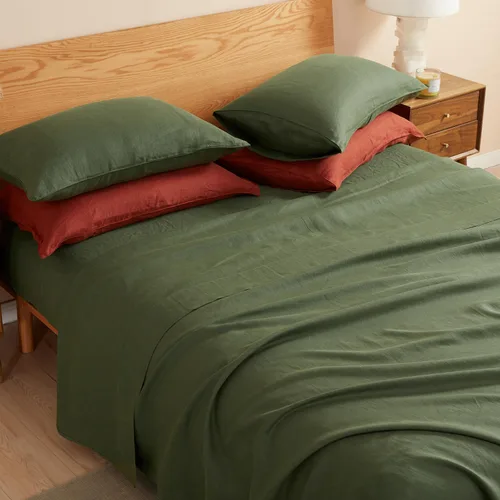 Miniatura 5 de DAPU Pure Linen - Juego de sábanas de lino puro, 100% lino francés de Normandía, transpirable y duradero para personas que duermen con calor, juego