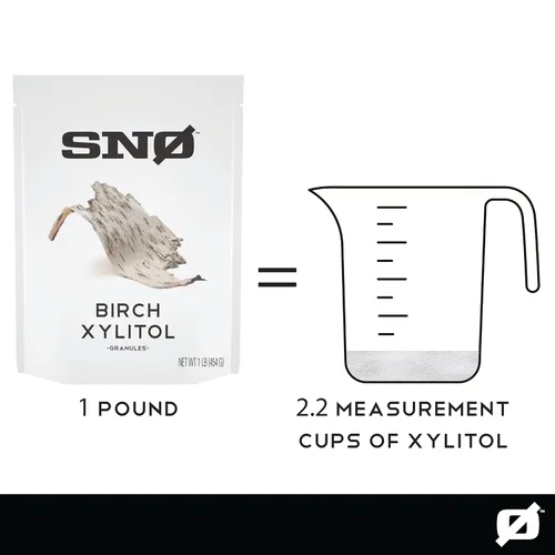 Miniatura 4 de SNO - Edulcorante puro de xilitol de abedul – Bolsa resellable de 1 libra Bajo en calorías, sin OMG, sin gluten, vegano, kosher Paleo, diabético
