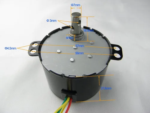Miniatura 6 de CHANCS motor eléctrico síncrono de la CA 110V 1/1.2RPM del motor de baja velocidad 50KTYZ pequeño