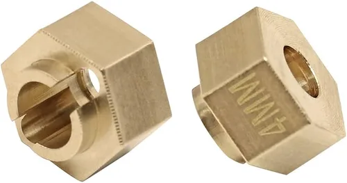Miniatura 3 de Juego de adaptadores de extensores de cubo hexagonal de rueda de latón para 1/18 TRX4M piezas de actualización RC Crawler Car