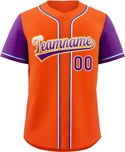 Miniatura 69 de Camisetas de béisbol personalizadas con botones de manga corta, número de nombre cosido personalizado / impreso para adultos y jóvenes