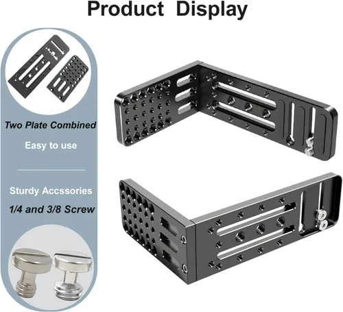 Miniatura 2 de Soporte para cámara L, soporte vertical universal para cámara, trípode de conmutación horizontal, placa de liberación rápida compatible con Canon