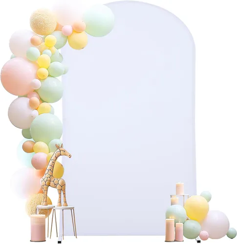 Miniatura 10 de Cubierta de Fondo de Arco Negro, Cubierta de Arco Ajustada de Spandex de 6 Pies para Arco de Boda Chiara Elástica de Arco de Fondo Redonda