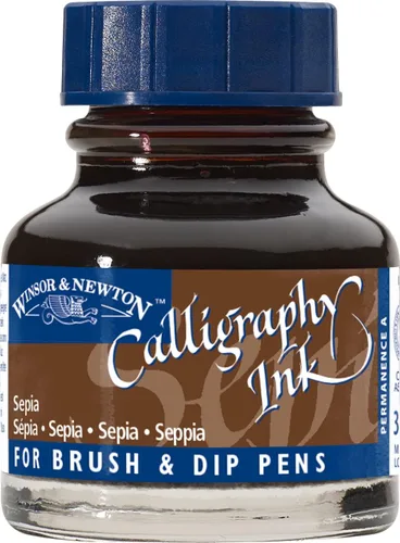 Winsor & Newton Botella de tinta para caligrafía Sepia