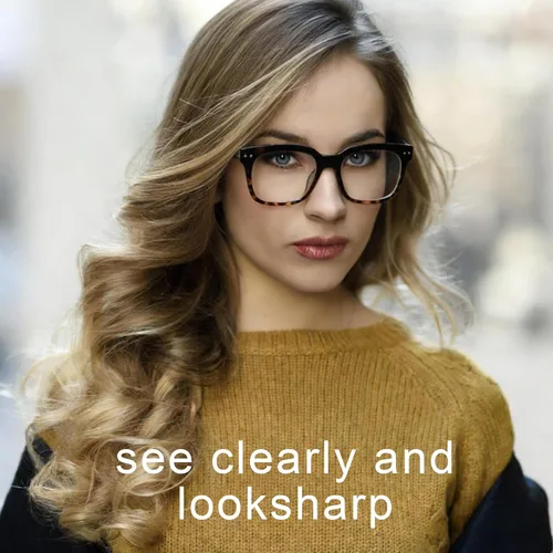 Miniatura 6 de Paquete de 6 lentes de lectura de moda para mujeres y hombres, bloqueo de luz azul, lectores cuadrados de gran tamaño con bisagra de resorte Paquete