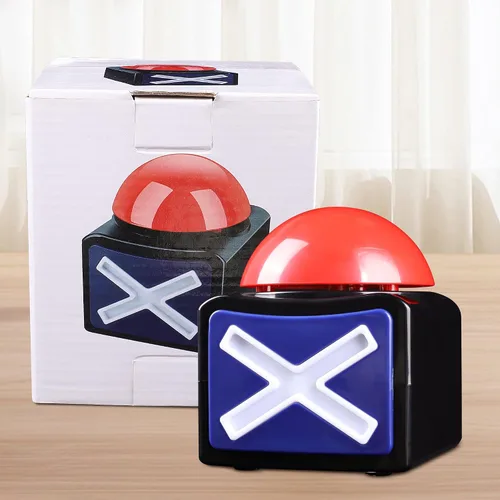 Miniatura 7 de MyMealivos Zumbadores de trivia para noche de juegos familiares Botón de respuesta de alarma con sonido fuerte y entretenimiento ligero
