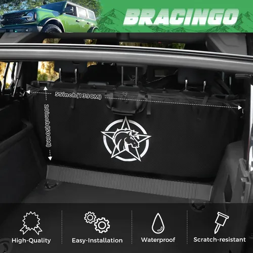 Miniatura 7 de Bolsa de almacenamiento de ventana superior suave para Ford Bronco de 4 puertas con techo suave 2021-2025, bolsa de protección de almacenamiento