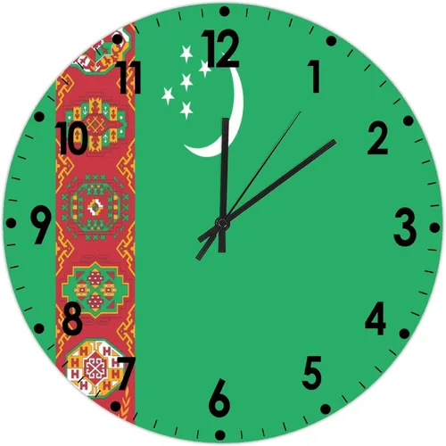 Miniatura 484 de Cheyan Reloj de pared con bandera de Canadá de 12 pulgadas, silencioso, sin tictac, de PVC, funciona con pilas, reloj redondo decorativo, regalo