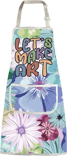 MBMSO Delantal de pintor de artista con bolsillos, regalo para pintores de arte, regalo para amantes del arte, regalo para profesores de arte,