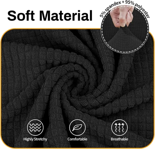 Miniatura 3 de Asnomy Fundas de sofá para sofá de 2 cojines, fundas elásticas para sofá biplaza, protector de mascotas, fundas de muebles para perros y gatos, tela