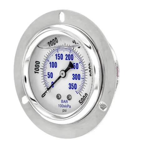 Miniatura 18 de PIC Gauges PRO-204L-254G Medidor de presión industrial relleno de glicerina con brida frontal con carcasa SS, internos de latón, lente de plástico
