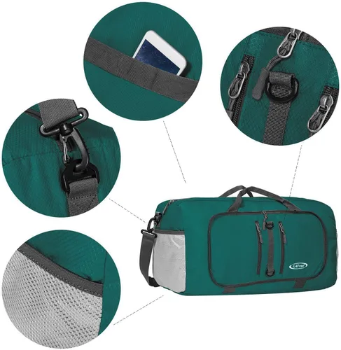 Miniatura 3 de G4Free, bolsa plegable, de lona, para viajar, liviana, de 22 pulgadas, para equipaje, deportes, gimnasio