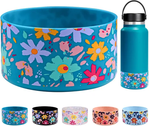 Miniatura 26 de HEYSKAY Funda Protectora de Silicona para Botella de Agua de Boca Ancha Hydro Flask de 32oz 40oz Protector de Base Inferior y Otras Botellas de Agua