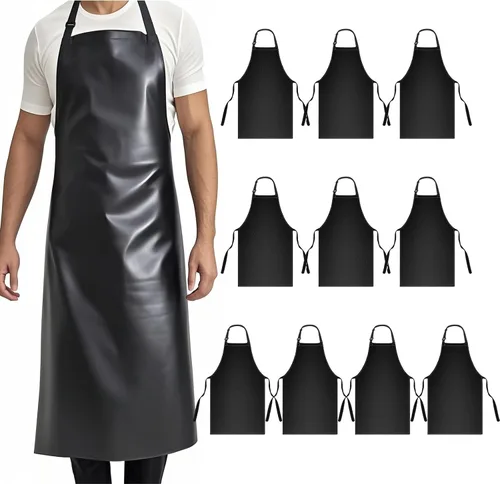 Miniatura 15 de GoldPig Delantal impermeable de alta resistencia, vinilo de goma resistente a productos químicos para industria, laboratorio, cocina, carnicero