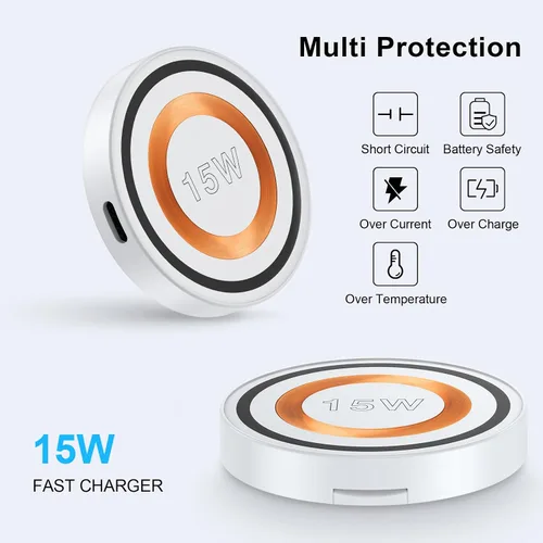 Miniatura 6 de Cargador magnético para Samsung Cargador inalámbrico Almohadilla de carga rápida Magsafe Cargador inalámbrico Soporte de cargador de teléfono