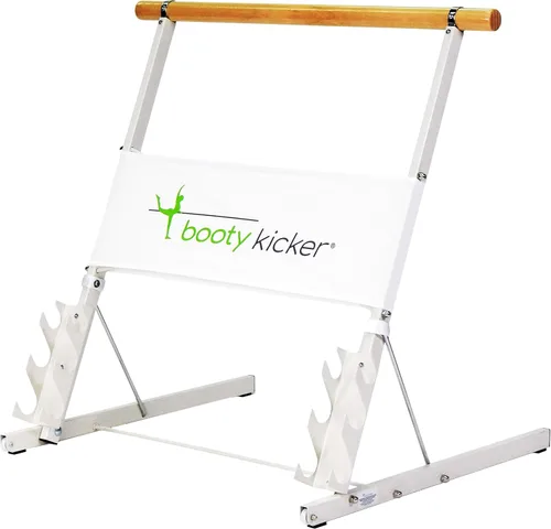 Portable Folding Exercise Bar for Barre, Balance and Ballet Home Workouts, Strong Freestanding Stable Design Blanco