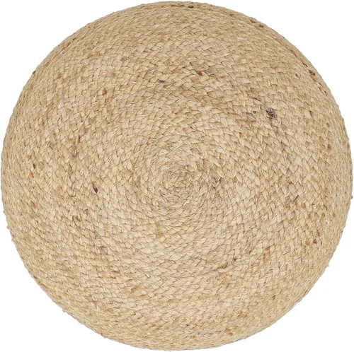 Miniatura 5 de REDEARTH Puf circular de yute, puf otomano – Puf trenzado con acento para sentarse redondo reposapiés para sala de estar, dormitorio, guardería