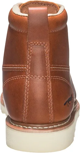 Miniatura 4 de Golden Fox Botas de trabajo de 6 pulgadas para hombre, con cuña y puntera tipo mocasín, cómodas para la construcción Brun-M6