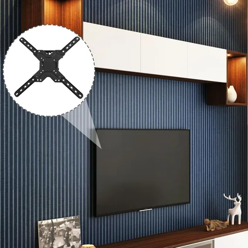 Miniatura 4 de Hemobllo Soporte telescópico de montaje en pared para televisores, pantallas grandes, giratorio, retráctil, de acero laminado en frío, soporte