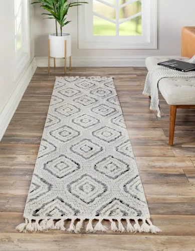 Miniatura 14 de Unique Loom Cherokee Collection Gatlinburg - Alfombra rectangular de 2 x 3 pies 1 pulgada, color blanco y negro