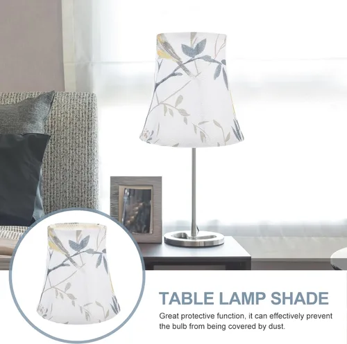 Miniatura 2 de Angoily Pantalla de tela para lámpara de mesa E27, cubierta de luz de 5.85 pulgadas, repuesto de material de lino suave, decoración de dormitorio