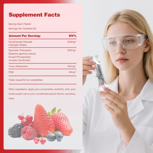 Miniatura 2 de Suplemento líquido NAD de 1000 mg, suplemento líquido NAD+ con ribósido de nicotinamida, resveratrol y PQQ, suplementos NAD+ para hombres y mujeres