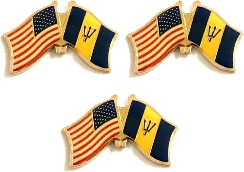 Miniatura 166 de 3 Pines de solapa con banderas de Estados Unidos y países internacionales, paquete de 3 pines dobles con diseño de banderas de Estados Unidos