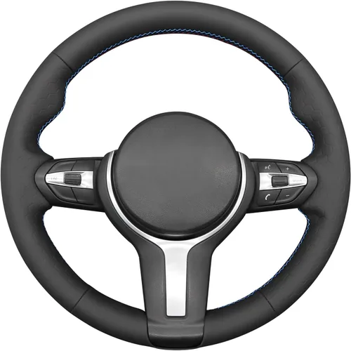 Miniatura 31 de MEWANT - Funda para volante de automóvil cosida a mano de Athsuede para BMW F87 M2 F80 M3 F82 M4 M5 F12 F13 M6 F85 X2 X5 M F86 X6 M F33 F30 M