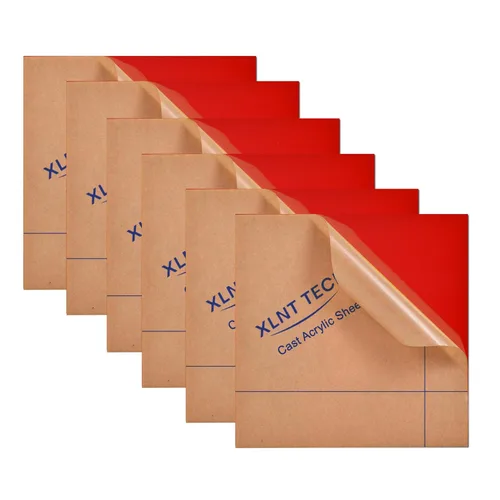 Miniatura 5 de 6 PCS Láminas de Plástico Acrílico Fundido Negro Opaco (no Transparente) de 8 x 8 Pulgadas (.118" de Grosor), para Letreros, Proyectos de Bricolaje.