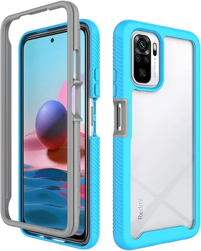 Funda de parachoques para Xiaomi Redmi Note 10S, protección de doble capa para Xiaomi Redmi Note 10S, parachoques delantero de PC + contraportada