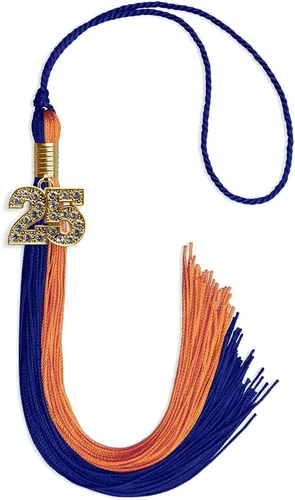 Miniatura 150 de Endea Graduation Borla de doble color con dije dorado (negro/oro brillante, 2022)