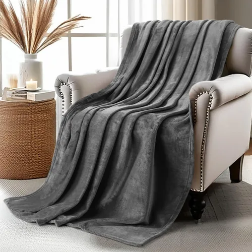 Miniatura 40 de Utopia Bedding Manta de forro polar negro, tamaño individual, ligera, mullida, suave, antiestática de microfibra (60 x 80 pulgadas)