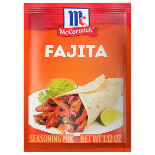 McCormick Mezcla de condimentos, para fajitas estilo restaurante en casa. Se puede utilizar con: pollo, filete, camarones, verduras, 1.12 oz